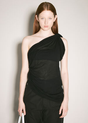 Rick Owens 扭褶上衣  黑色 ric0257010