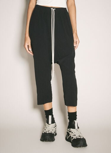 Rick Owens Drawstring Cropped Pants Black ric0257024