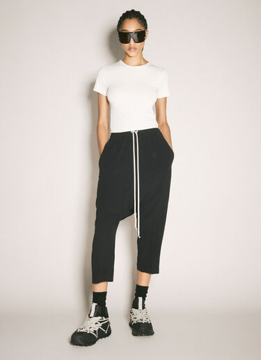 Drawstring Cropped Pants Rick Owens Drawstring Cropped Pants Black ric0257024