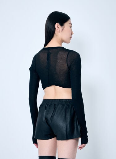 크롭 티셔츠 Rick Owens 크롭 티셔츠 블랙 ric0259008