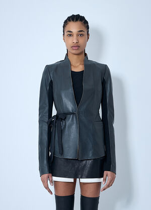 Rick Owens Leather Jacket Black ric0259009