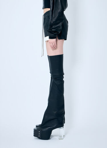 フォグレザー製ボクサーショーツ Rick Owens フォグレザー製ボクサーショーツ ブラック ric0259012
