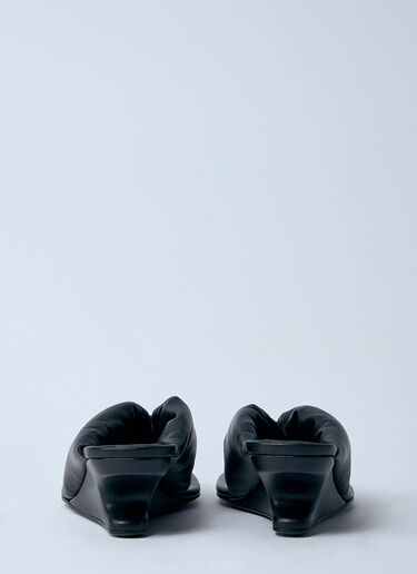 Leather Thong Wedge Sandals Rick Owens Leather Thong Wedge Sandals Black ric0259019