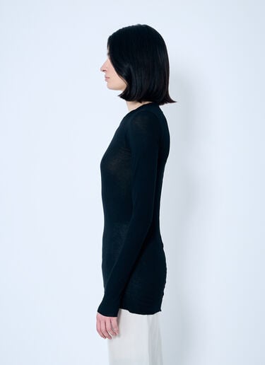 罗纹长袖上衣 Rick Owens 罗纹长袖上衣 黑色 ric0259030