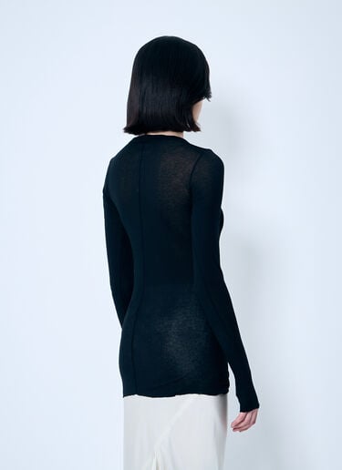 罗纹长袖上衣 Rick Owens 罗纹长袖上衣 黑色 ric0259030