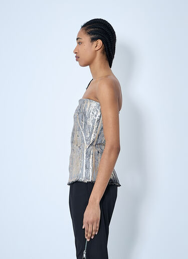 Rick Owens Denim Bustier Top Gold ric0260001