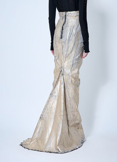 Rick Owens Lido Maxi Skirt Gold ric0260003