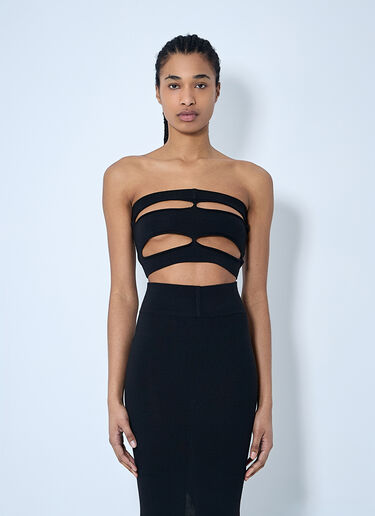 Distressed Bustier Top Rick Owens Distressed Bustier Top Black ric0260007