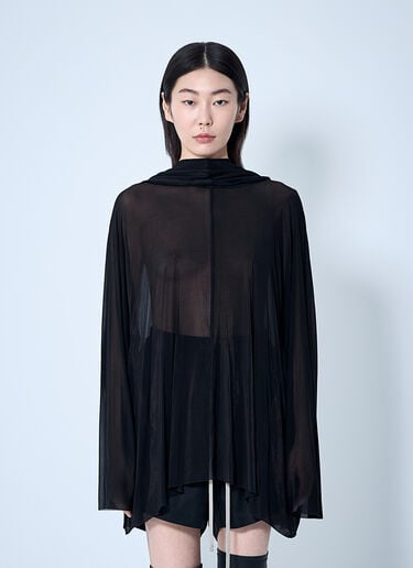 Hooded Tunic Top Rick Owens Hooded Tunic Top Black ric0260009
