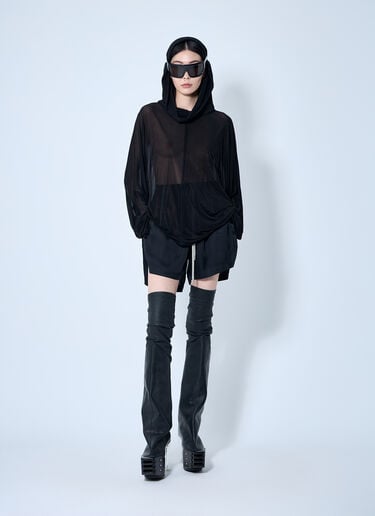 Hooded Tunic Top Rick Owens Hooded Tunic Top Black ric0260009