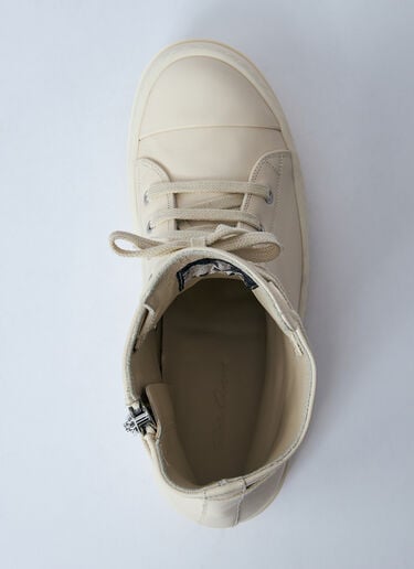 Rick Owens 하이탑 가죽 스니커즈  화이트 ric0260011