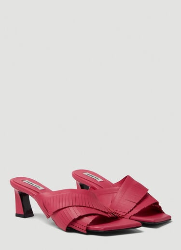 Cross Fringe Heeled Sandals Reike Nen Cross Fringe Heeled Sandals Pink rkn0249004