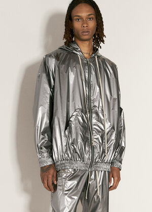 Rick Owens x Champion Jumbo Jason Hooded Jacket Silver roc0157001