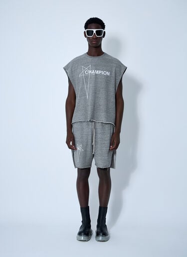 로고 모티프 티셔츠 Rick Owens x Champion 로고 모티프 티셔츠 그레이 roc0161001