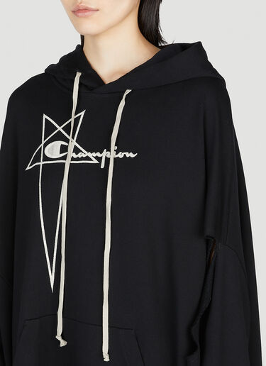 Rick Owens x Champion Flyproof Tunic Sweatshirt Black roc0253013