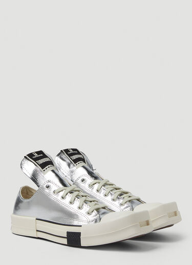 Rick Owens x Converse TURBODRK Low Top Sneakers Silver roc0348002