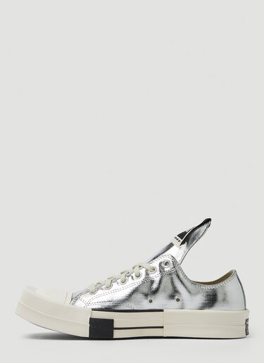 Rick Owens x Converse TURBODRK Low Top Sneakers Silver roc0348002