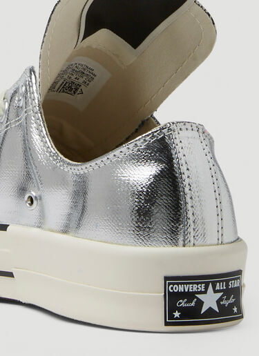 Rick Owens x Converse TURBODRK Low Top Sneakers Silver roc0348002