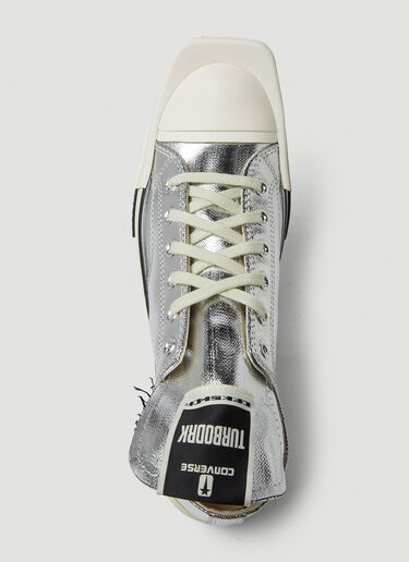 Rick Owens x Converse TURBODRK Low Top Sneakers Silver roc0348002