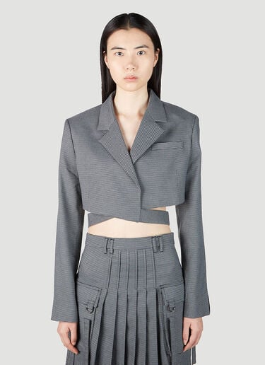 크롭 블레이저 Rokh 크롭 블레이저 그레이 rok0251008