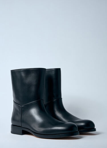 The Row Nobilis Leather Boots Black row0159011