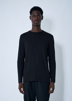 The Row Leon Long Sleeve T-Shirt Black row0160022