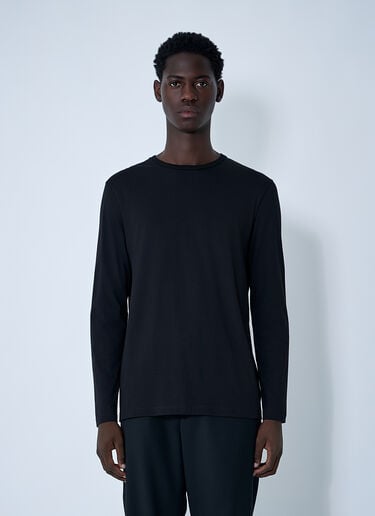 The Row Leon Long Sleeve T-Shirt Black row0160022