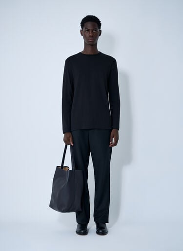 The Row Leon Long Sleeve T-Shirt Black row0160022