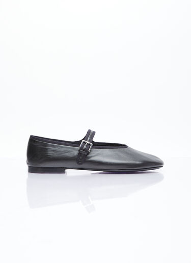 The Row Boheme MJ Leather Flats Black row0253032