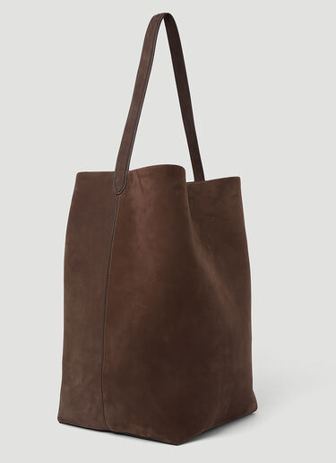 Large N/S Leather Tote Bag The Row Large N/S Leather Tote Bag Brown row0253043