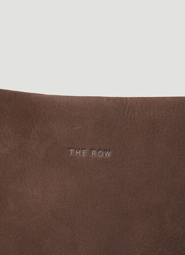 The Row Large N/S Leather Tote Bag Brown row0253043