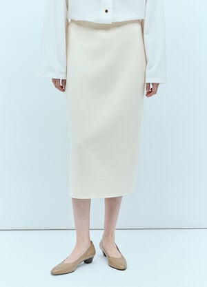 The Row Bartellette Midi Skirt Beige row0255002