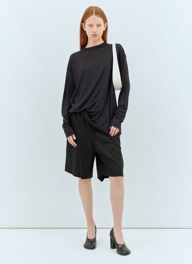 Staton Drawstring Shorts The Row Staton Drawstring Shorts Black row0257001