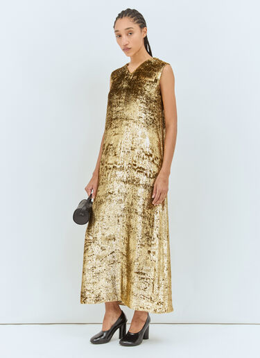 Louane Maxi Dress The Row Louane Maxi Dress Gold row0258004