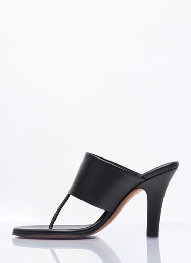 Leather Signum Heel Sandals The Row Leather Signum Heel Sandals Black row0258024