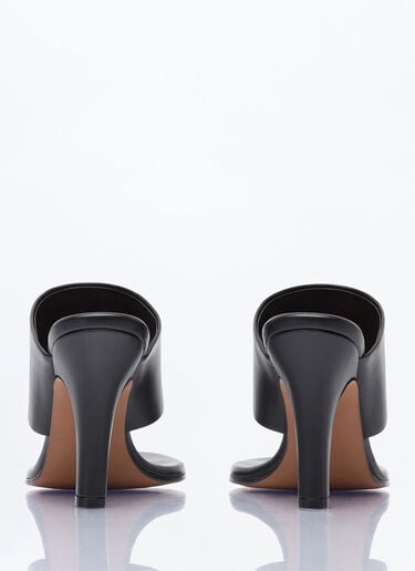 Leather Signum Heel Sandals The Row Leather Signum Heel Sandals Black row0258024