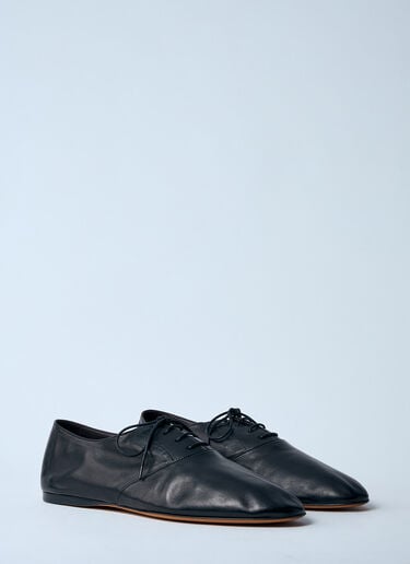 Heredita Leather Lace-Up Shoes The Row Heredita Leather Lace-Up Shoes Black row0259012