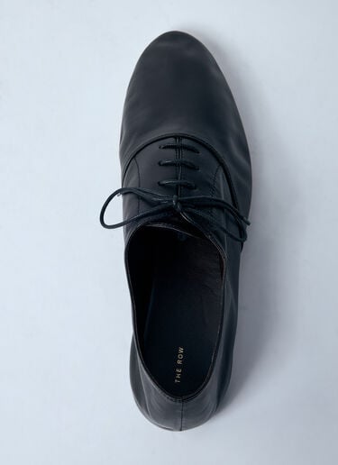 Heredita Leather Lace-Up Shoes The Row Heredita Leather Lace-Up Shoes Black row0259012