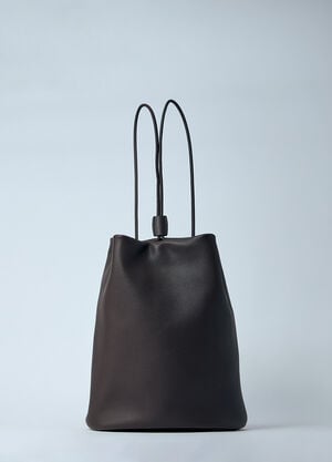 The Row Joe Leather Backpack Brown row0260039