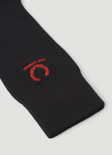Raf Simons x Fred Perry Embroidered Logo Socks Black rsf0147016
