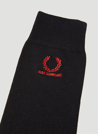 Embroidered Logo Socks Raf Simons x Fred Perry Embroidered Logo Socks Black rsf0147016