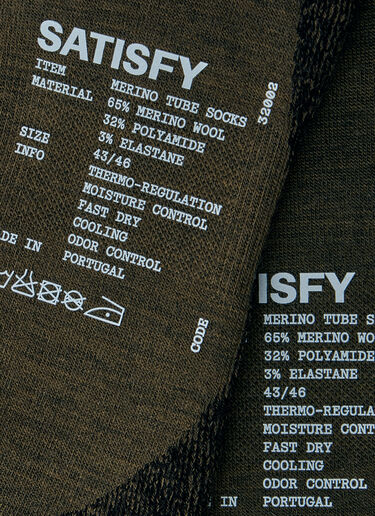 Satisfy メリノナイロンチューブソックス  グリーン sat0160011