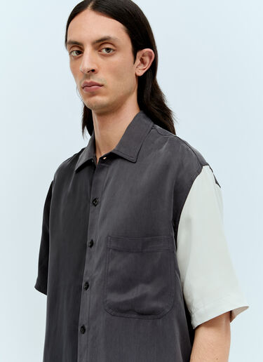 Panelled Short-Sleeve Shirt Song for the Mute Panelled Short-Sleeve Shirt Black sfm0156005