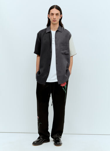 Panelled Short-Sleeve Shirt Song for the Mute Panelled Short-Sleeve Shirt Black sfm0156005