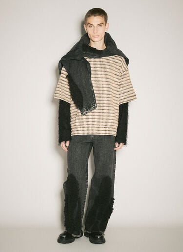 Song for the Mute Double-Layered Sleeves Sweater Beige sfm0158008