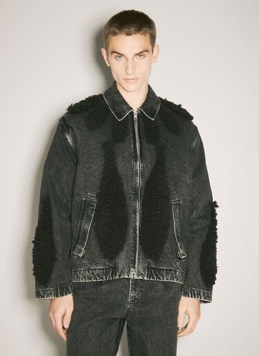 Song for the Mute Zip-Up Denim Jacket Black sfm0158013