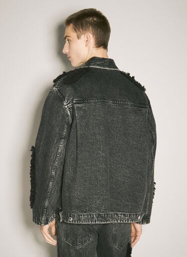 Song for the Mute Zip-Up Denim Jacket Black sfm0158013