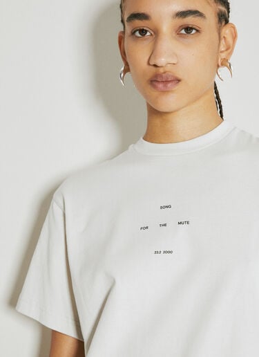 Song for the Mute Logo Print T-Shirt White sfm0254009