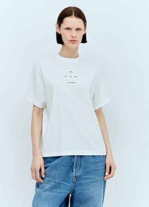 Song for the Mute Logo Print T-Shirt White sfm0256006