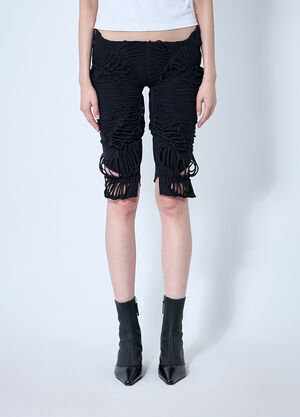 Sia Arnika Distressed Jersey Shorts Black sia0260009